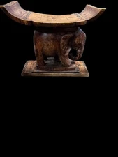 Ashanti Elephant Stool, a Traditional Ceremonial Seat from Ghana
