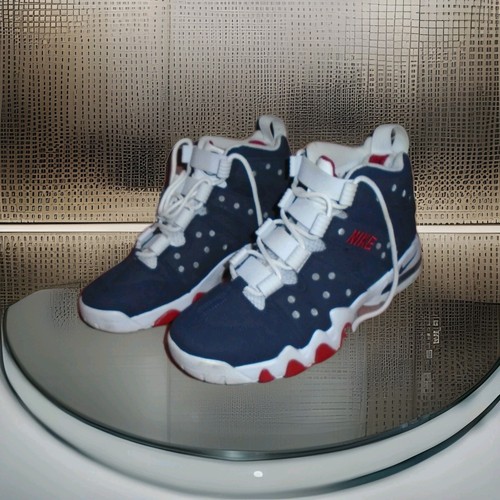 ZAPATILLAS ALTAS NIKE AIR MAX PARA HOMBRE ROJAS BLANCAS AZULES EE. UU. TALLA 8 USADAS VARIAS VECES