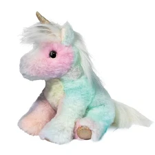 Douglas Toys Kylie Rainbow Unicorn Mini Soft Plush Stuffed Animal, 8"
