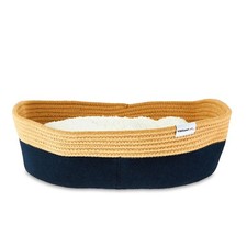 Oval Woven Felt Rope Cat Bed with Catnip Multicolored 19 Inch