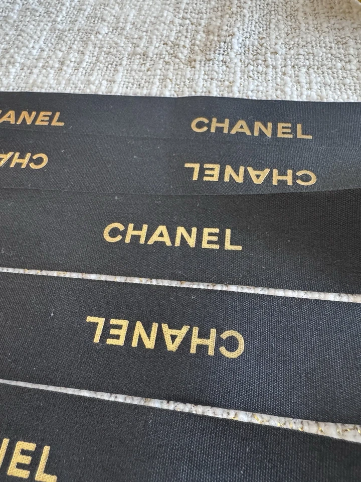 Chanel Black Ribbon 1 IN wide (3cm) - 180 in length total (3yards) - Image 2 of 4