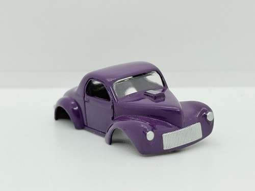 JOHNNY LIGHTNING TJET WILLYS GASSER PURPLE SLOT CAR BODY NEAR MINT NICE CLEAN NR
