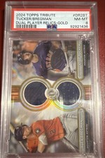 2024 Topps Tribute - Dual Relics Dual Players Alex Bregman, Kyle Tucker Gold /75
