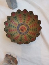 Brass Bowl Vintage India Brass Round Bowl Decorative Engraved Bowl Indian Bowl