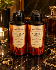 2 Bath Body Works WHISKEY TOAST Men's Collection Body Spray deodorant