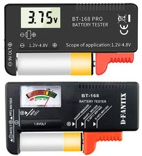 2PCS Digital Battery Tester LCD Universal Checker For AA AAA C D 9V