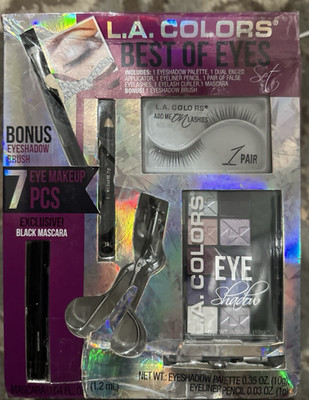 L.A. Colors Best Of Eyes 7 Piece Eye Makeup Set  BRAND NEW-Box is Damaged.
