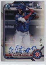 2022 Bowman Chrome Prospect Refractor /499 Ronnier Quintero #CPA-RQT Auto 05ns