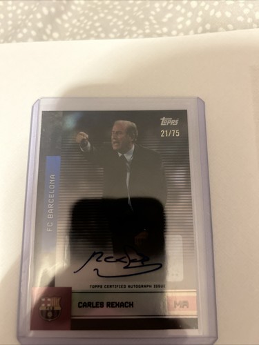 Carles Rexach Topps Barcelona Autograph Numbered 21/75