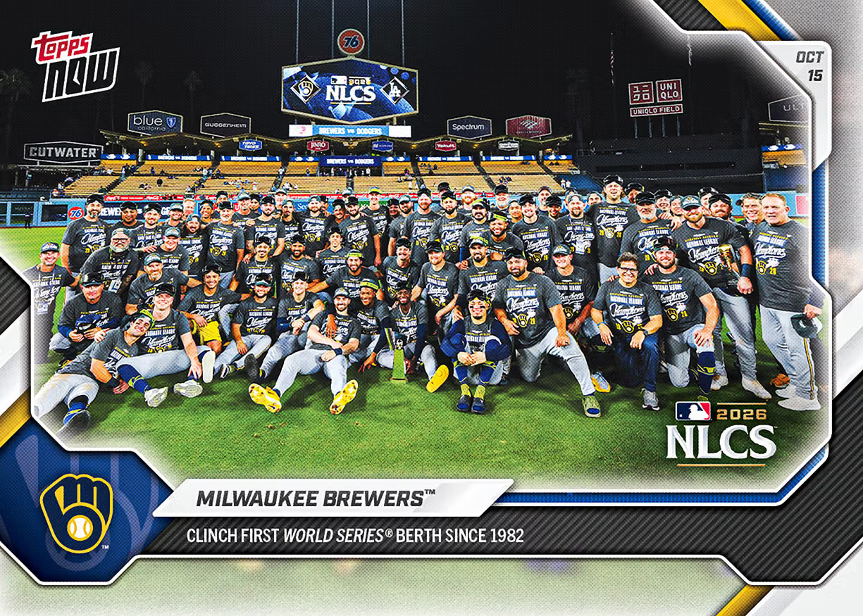 Milwaukee Brewers NLCS Clinch World Series 2026 MLB Topps NOW - Card 798 Presale