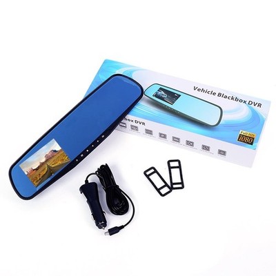 Vehicle Blackbox DVR 1080 Car Rearview Mirror 170 Wide Angle 4.3'' Video Recorder