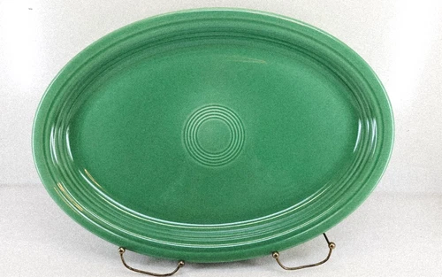 EXTRA large OVAL SERVING turkey PLATTER meadow green FIESTA 19 1/4" LARGE