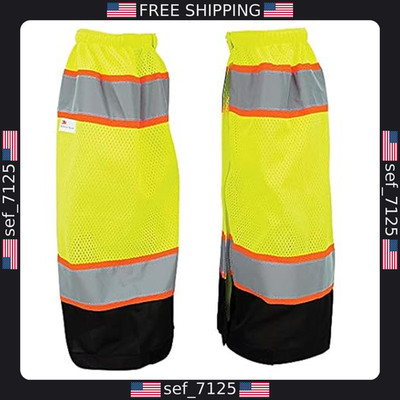 GGS High Visibility Leg Gaiters with Reflective Tape - Lightweight Safety Gear