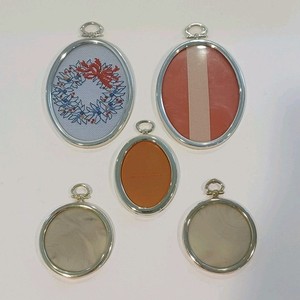 Vintage Needlcraft Gold Frames Various Sizes Oval Round 5 Total Small & Medium