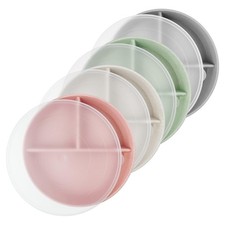 9 Inch 4PCS Divided Plates with Lids, Portion Control Plates for Adults, Dish...