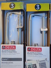 Delta Everly 20  Handle for Sliding Shower Door BRUSHED NICKEL SDBR011-BN-R