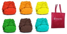 Rumparooz Size Cloth Diaper Covers, 6 pack, Gender Neutral Colors with Reusab...