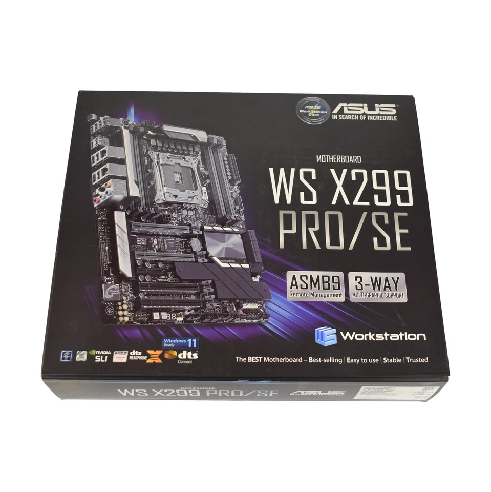 ASUS WS X299 PRO/SE, Workstation, LGA2066, Quad-Channel, X-Core CPUs, M.2, U.2,  - Bild 2 von 4