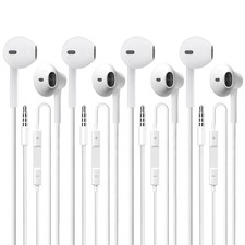 Wired Earbuds 4 Pack, Earbuds HiFi Stereo Wired Earphones Headphones with Mic...