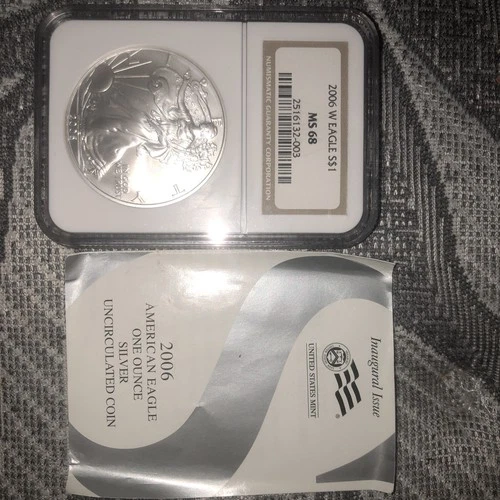 2006-W American Silver Eagle -NGC MS-68 - Mint State 68