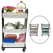 Chariot de restaurant de maison de poupée à l'échelle 1:6, chariot de service