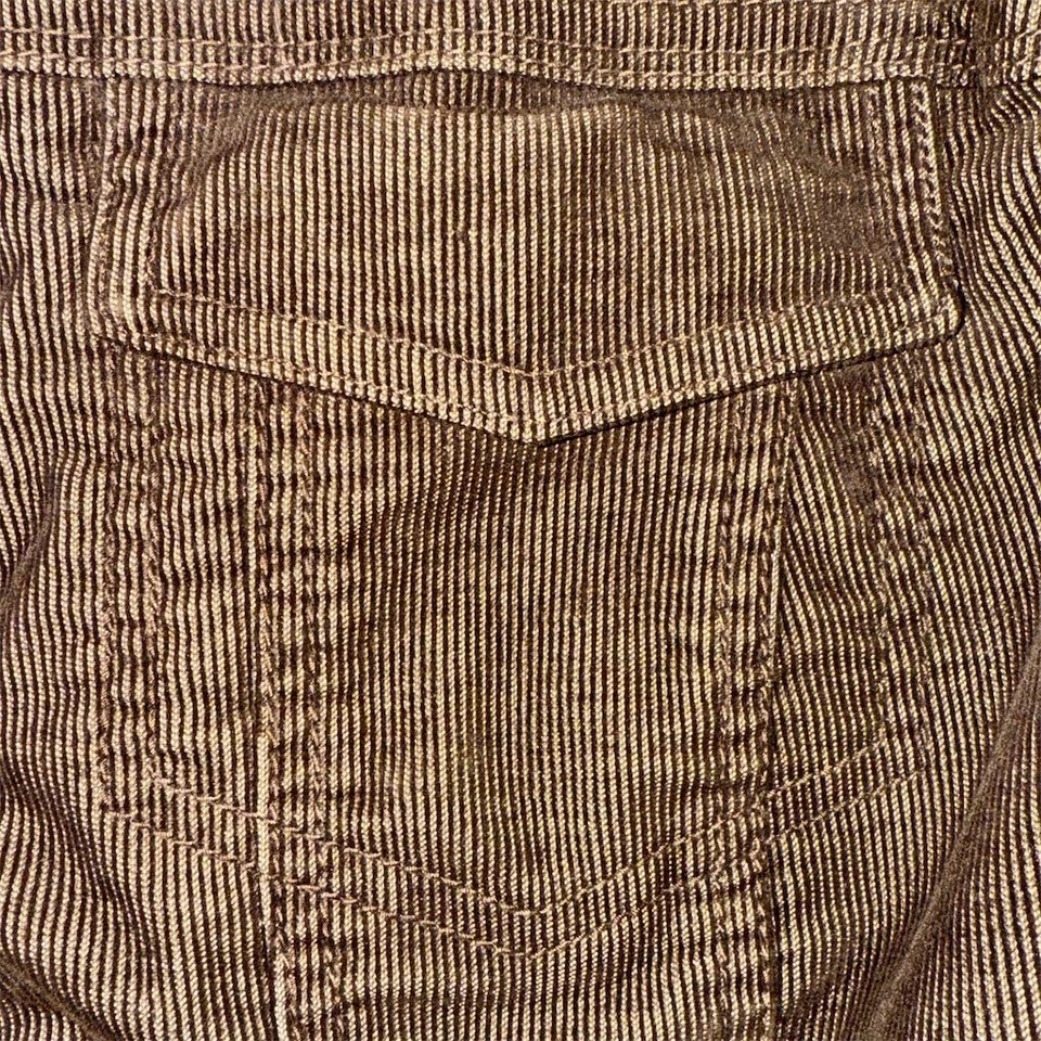 Women's VTG Brown Corduroy Jacket 14/16AVX Aztec gold embroidery barn coat prep - Image 2 of 4