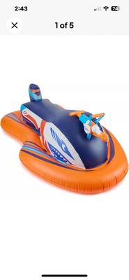 NEW NERF Super Soaker Stormforce Ride-On Racer   Inflatable Pool Float WATER TOY