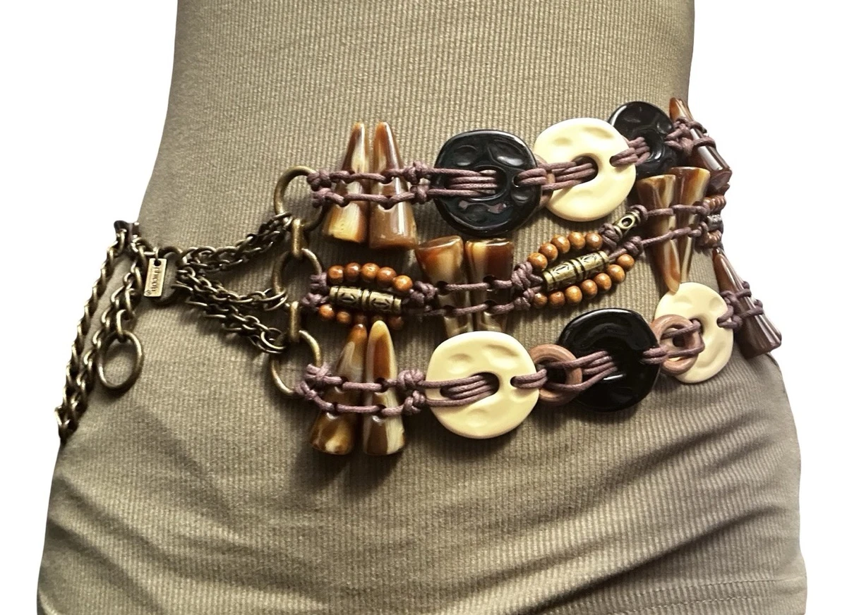 CHICOS NWT gold coiled rope chain belt size medium/large. Chico main image 2