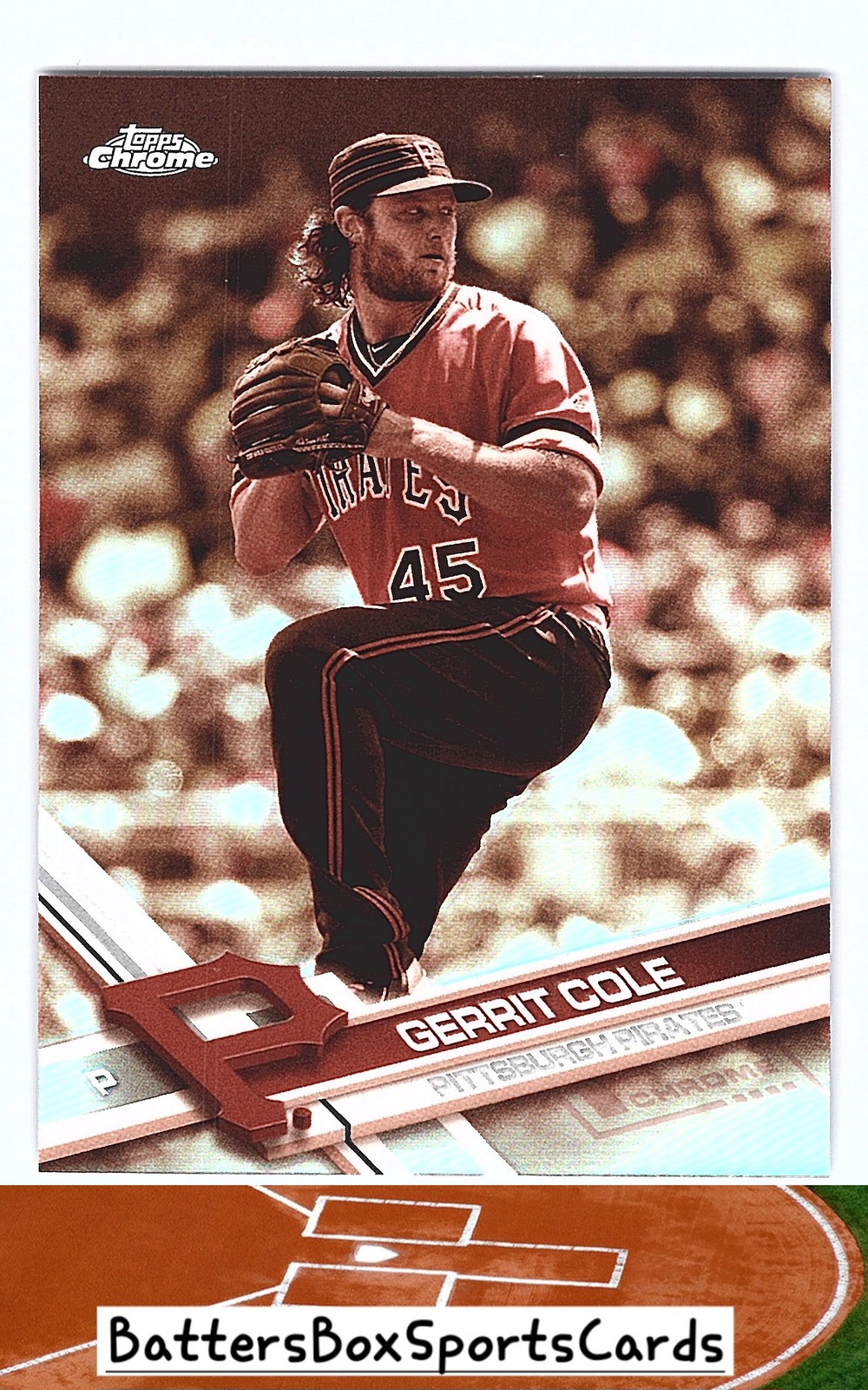 2017 Topps Chrome #136 Gerrit Cole Sepia Refractor