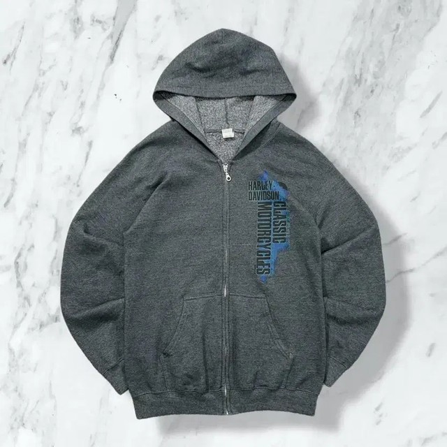 Vintage Harley Davidson Motorcycle Hoodie - Size S, 7/10 Condition