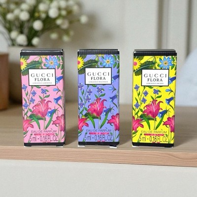 Gucci Flora Gorgeous Orchid, Magnolia, Gardenia  3/pc MINI Smaple Set 5/ml each