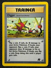 Digger 75/82 Base Set Series Team Rocket Uncommon Pokemon TRAINER Card 2000 NM