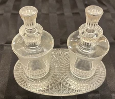 Rene Lalique French Bourgveil Cruet Set