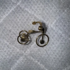 Dolls House Gold Bike Child's Tricycle Miniature 1:12
