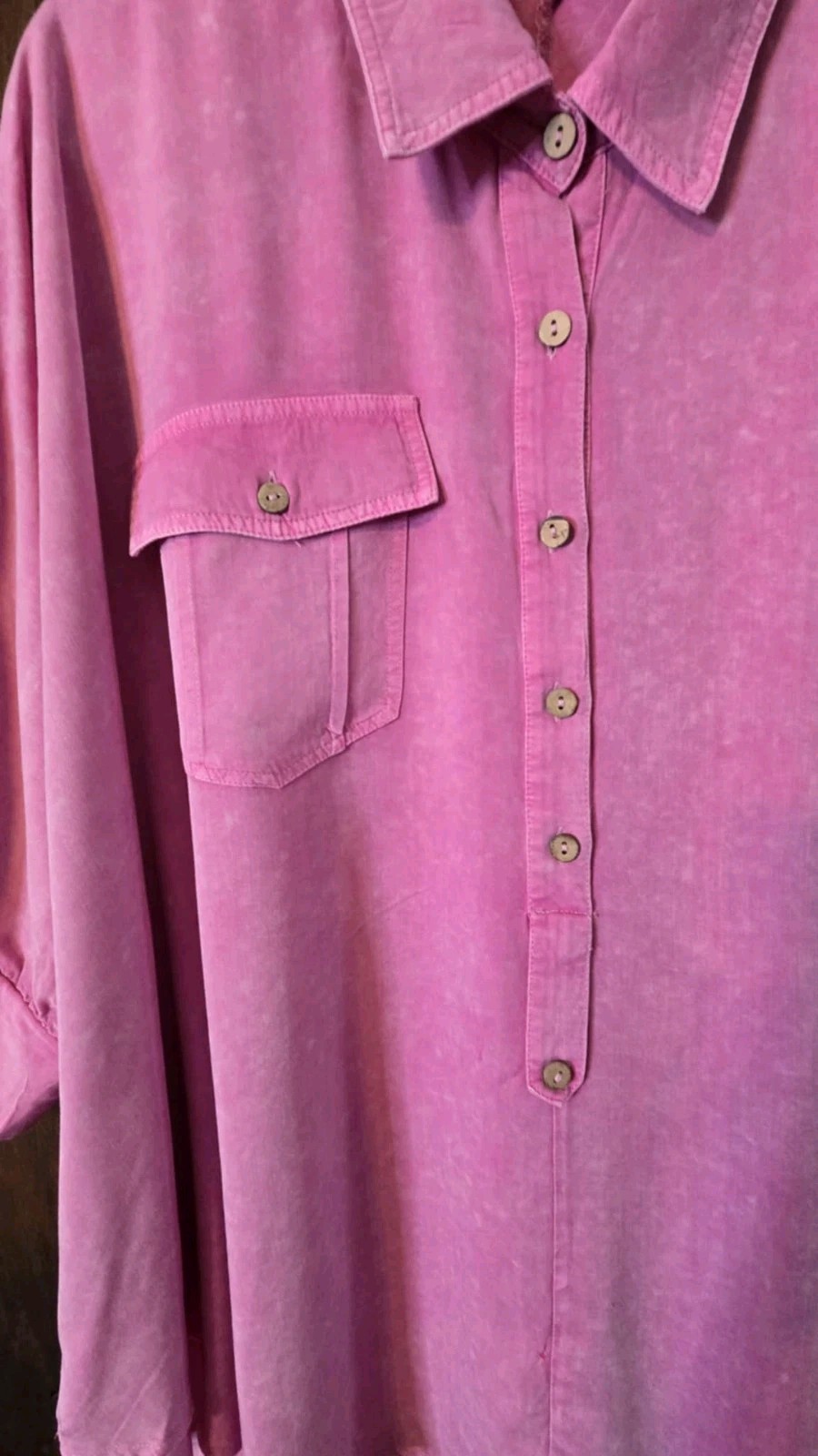 Easel OVERSIZED Solid Color Dolman Sleeve Top in … - image 2