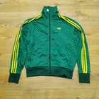 Adidas Track Jacket Mens M Medium Green Monogram Firebird Loose Originals SST