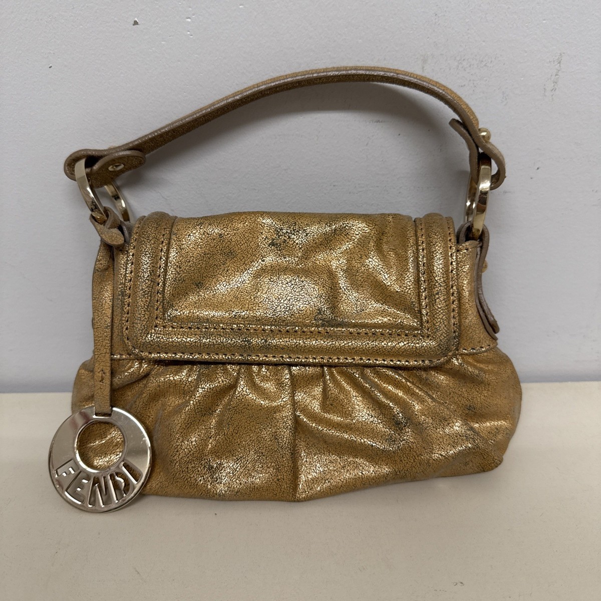 Fendi Chef Mini Handbag Metallic Gold | eBay