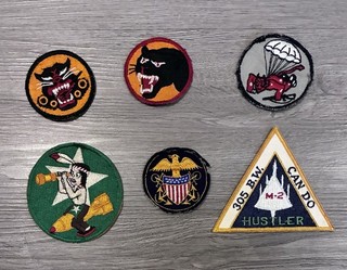 Vintage Lot of 6 WWII Korea Vietnam US Army Patches Air Force Bomber Devil Angel