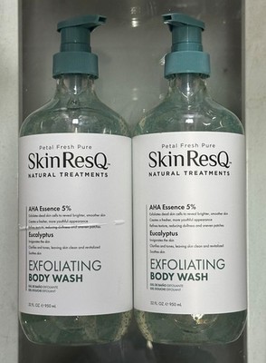 (2-Pack) Petal Fresh  Pure SKIN RESQ AHA Eucalyptus EXFOLIATING BODY WASH 950ml