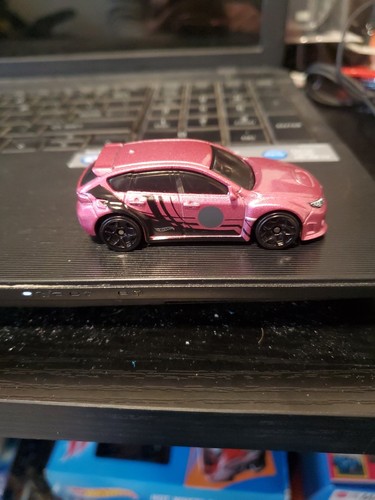 SUBARU WRX STI, 2025 HOT WHEELS NIGHTBURNERZ 5-PACK, METALFLAKE DARK PINK, LOOSE - Picture 4 of 7