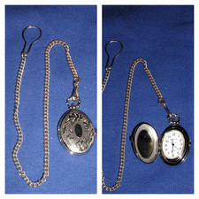 ANCIENNE MONTRE A GOSSET A QUARTZ DE LA MARQUE ''AROTTI'' AVEC CHAINE EN ACIER