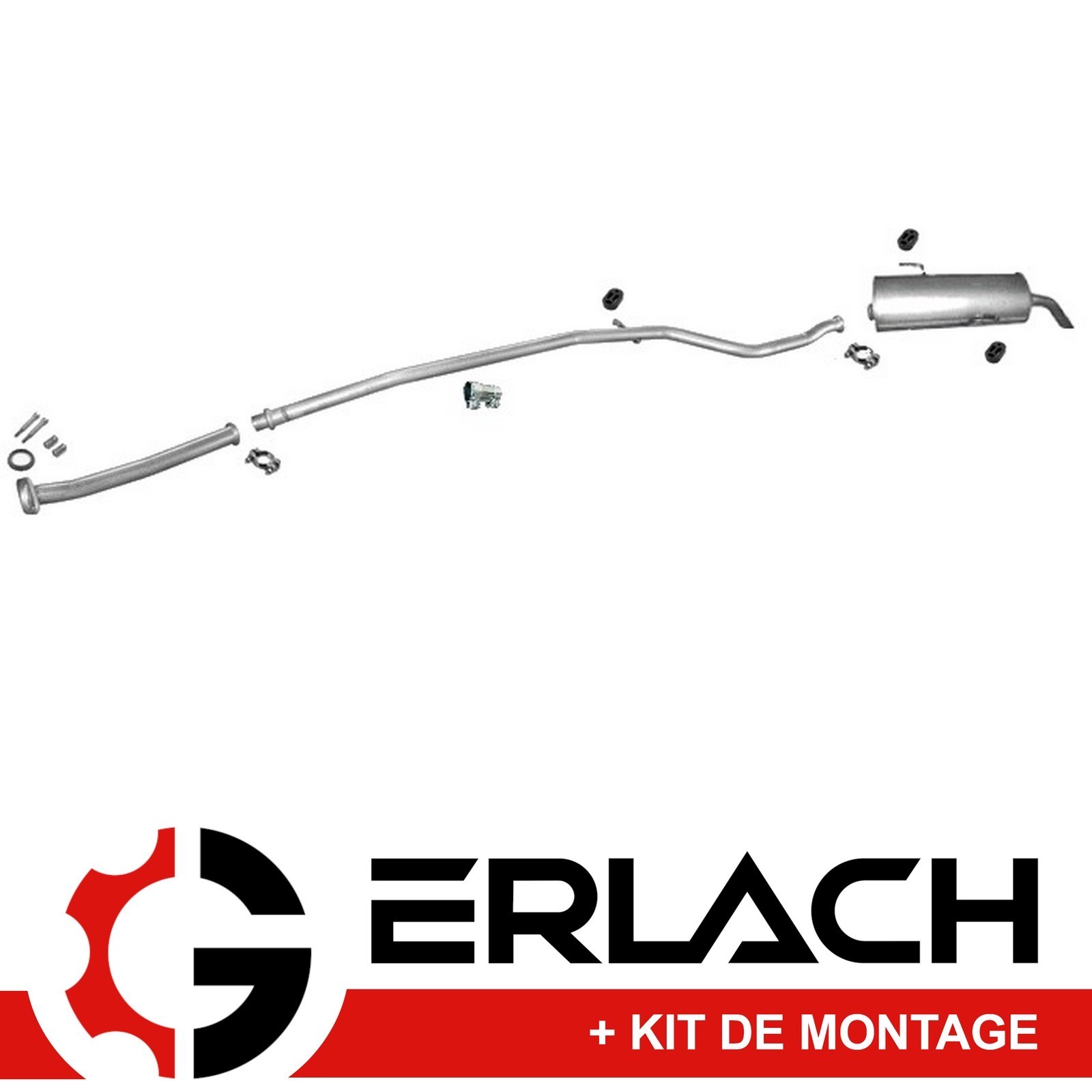 Silencieux echappement Peugeot 206+ en acier aluminise robuste