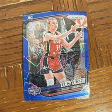 2025 Panini Prizm WNBA Lucy Olsen Blue Prizm Rookie Washington Mystics #104
