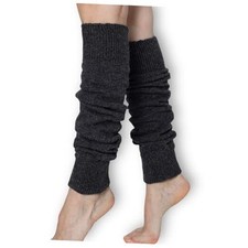 Lambswool Winter Leg Warmers For Women Natural Wool Footless One Size 1 Smoky