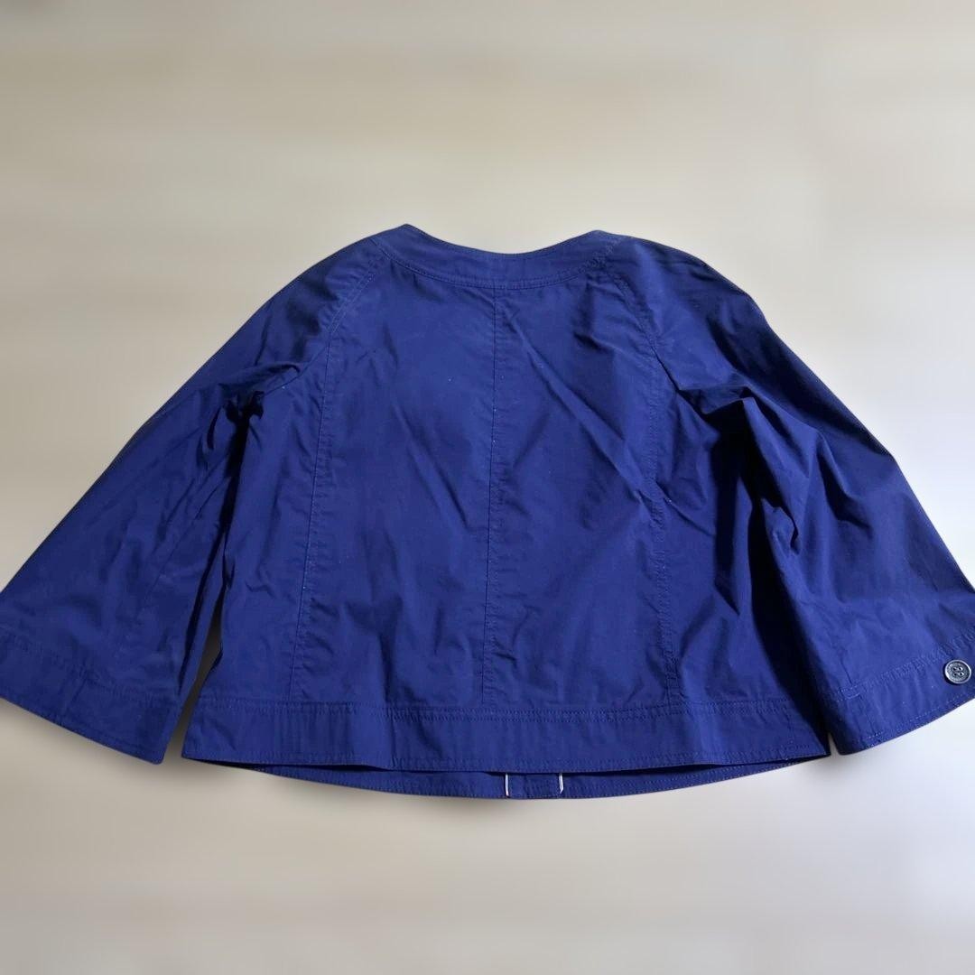 Burberry London Collarless Jacket Navy Polyester Nova Check Size 38 For Women thumbnail 15