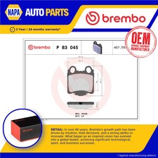 Brake Pads Set fits TOYOTA ARISTO 3.0 Rear 97 to 04 Brembo 0446551011 0446622180