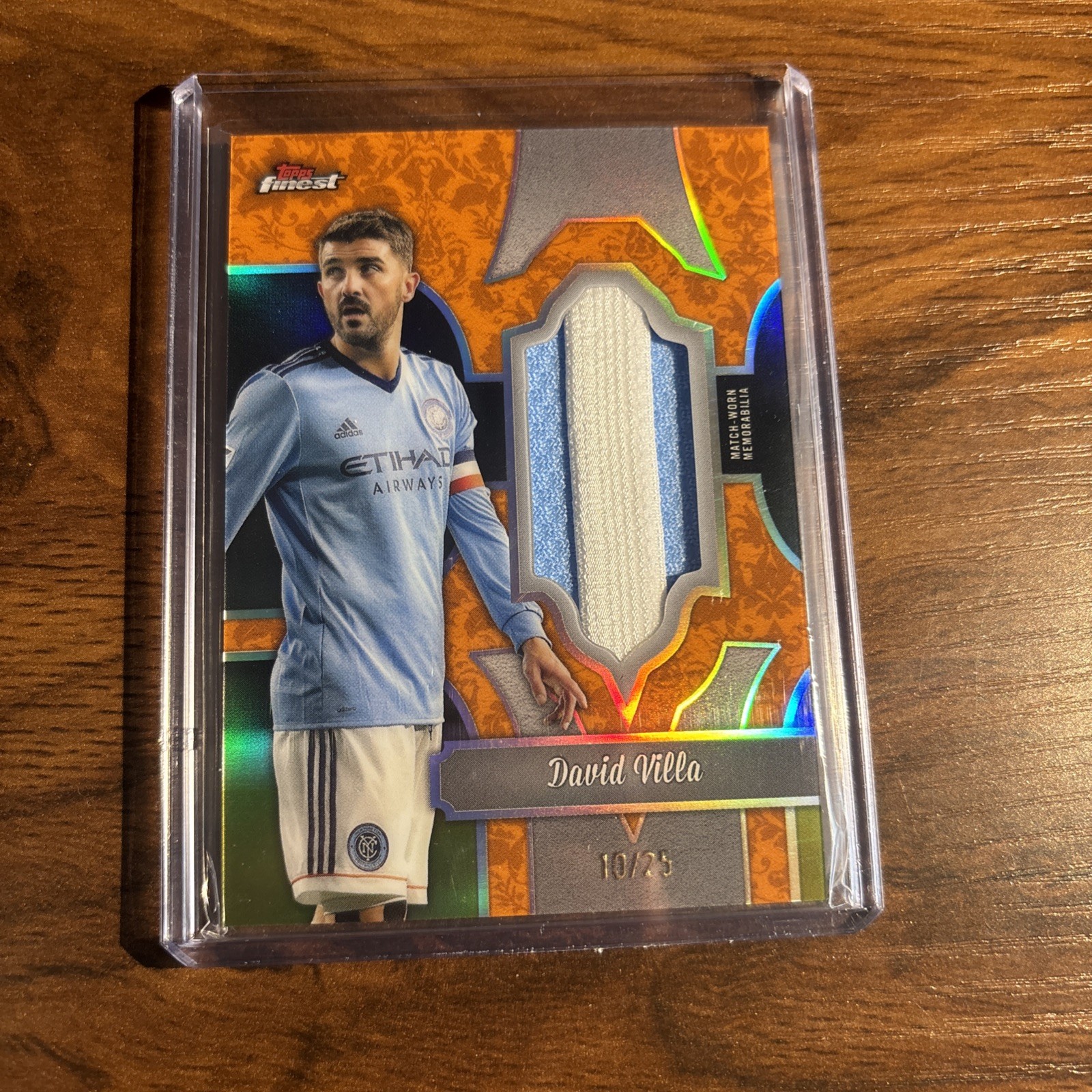 2024 Topps Finest MLS Orange Relic FF-JA David Villa /25