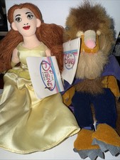 Disney Bean Bag Plush Beauty  The Beast Set NWT