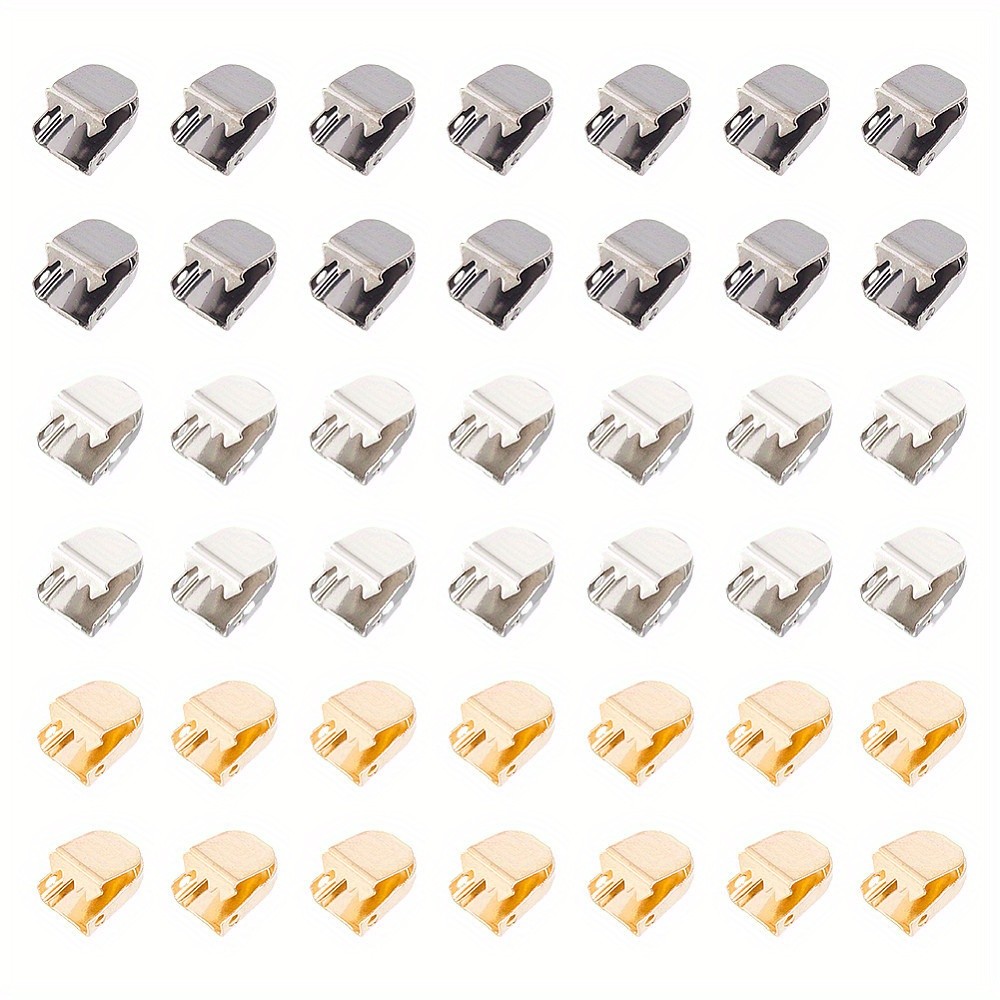 1box 180pcs Shoelace End Clip 3 color metal/Light / 202 Stainless Steel No Tie