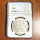 1899 New Orleans Morgan Silver NGC MS62 Slab 90% Silver Dollar Coin